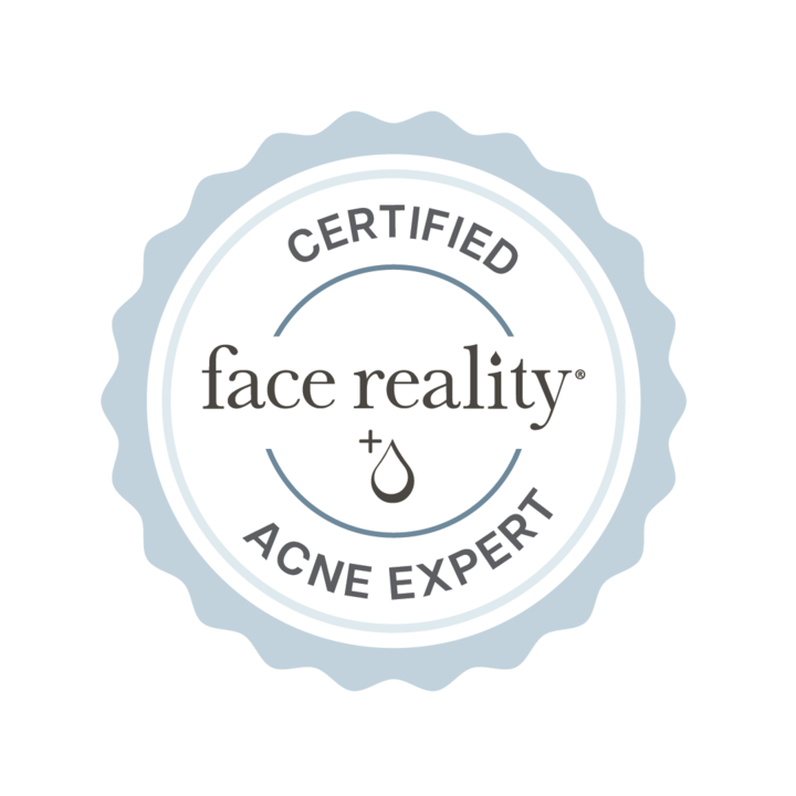Certified Face Reality Acne Expert badge